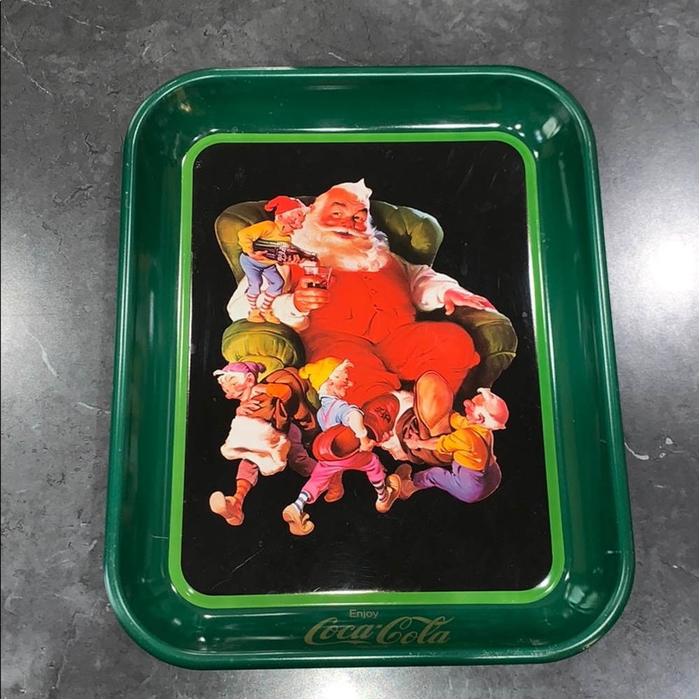 VINTAGE Santa Coca-Cola Tray